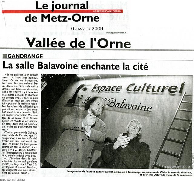 Le journal de Metz-Orne - Le Républicain Lorrain - 5 janvier 2010